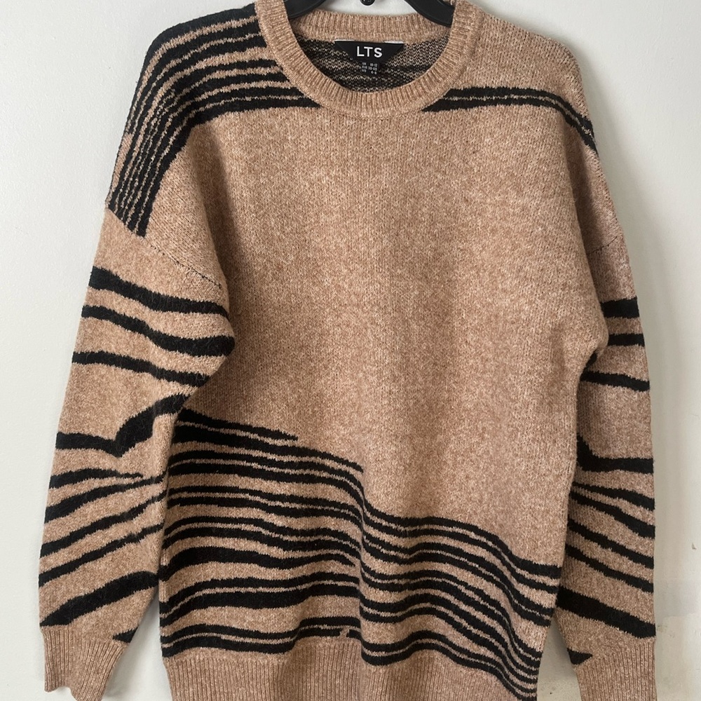 LTS Vintage Y2K Animal Print Sweater Abstract Pullover Minimalist Size 6/8